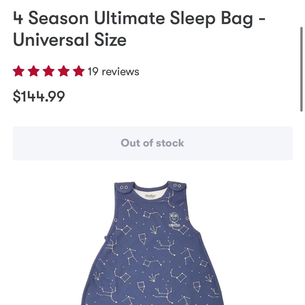 Woolino merino wool Pajamas Sleep Sack - lot of 2